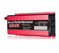 YXINHONGYUE Low Frequency Car 2200W Inverter, 12V DC To 110V Power Inverters for Vehicles 2200 Watt with 1 AC Outlets LED Display Off-Grid Solar Inverter Systems red,24V TO 110V