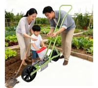 YXINHONGYUE Portable Agriculture Seeder 90×20×30Cm High Precision Manual Push Wheel Corn Seeder Planter Equipped with A Detachable Sowing Box Improve Farmers' Planting Efficiency