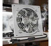 YXINHONGYUE Upgrade 8 Inch High Air Flow Basement Exhaust Fan 60W Portable Low Noise Home Office Metal Ventilation Fan Easy Installation High-Speed Air Extractor,220V