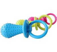 Yxinjy 1 Pc Random Color Dog Toys for Aggressive Chewers,Rubber Pacifier Puppy Dog Chewing Molar Play Toy Cute Funny Pet Supplies