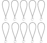 Yxinjy 10 Pcs Black Lanyard Cell Phone Charm Split Ring Strap, Clasp Lariat Cord Strap For Mobile Cell Phone/Mp3/Mp4/Usb Flash Drive/Keyrin Clever Design, Cell Phone Charm Accessories