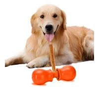 YXIRENE Bully Stick Holder - Improved Dog Treat Chew Holder,Fits Various Bully Sticks,Durable Safety Hold Device to Prevent Swallowed Ends and Choking, Small/Orange