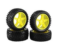 YXIUEYINGE 1:10 For HSP 94107/94166/94106/94155 Radio Racing Tires High Speed WRC Off-Road Car Wheels RC Trucks Upgraded Parts(Gelb)