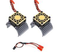 YXIUEYINGE 2PCS RC 1/10 Electric 36mm Cover Heat Sink Cooling Fan For 380 540 550 3650 3660 3674 Motor(Gelb)