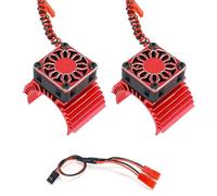 YXIUEYINGE 2PCS RC 1/10 Electric 36mm Cover Heat Sink Cooling Fan For 380 540 550 3650 3660 3674 Motor(Schwarz)
