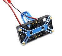 YXIUEYINGE 4985 1717 Brushless Motor Heat Sink Cooling Fan High Speed Dual Fan Heatsink For Arr-ma 1/5 1:5 RC Truck Accessories(Blau)