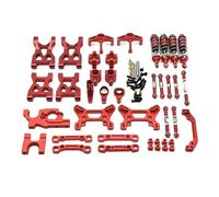 YXIUEYINGE Metal Upgrade, Swing Arm, Pull Rod, Steering Cup, Shock Absorber, 13 Piece Kit, For WLtoys 1/10 104072 RC Car Parts(Rot)