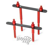 YXIUEYINGE RC Car Metal Carbon Fiber Front Rear Shell Column Body Post for 1/10 RC Crawler Car for Axial Scx10 II 90046 90047(Rot)