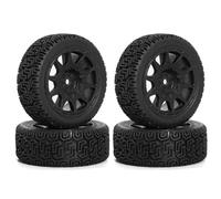 YXIUEYINGE RC Part 4pcs 68mm Rally Tires Rubber Tire Wheel Tyre for Tam-iya XV01 XV02 TT01 TT02 PTG-2 1/10 RC Rally Racing Car Upgrade Parts(Schwarz)