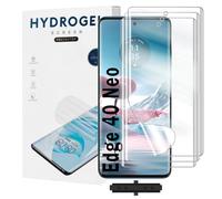 Yxiummo 3 Pack Hydrogel Film for Motorola Edge 40 Neo,Transparent Hydrogel Protective Film Screen Protector Soft,HD Clear,Anti-Bubble,Self-Healing Easy Installation[Not Glass]