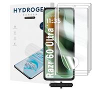 Yxiummo 3 Pack Hydrogel Film for Motorola Razr 60 Ultra,Transparent Hydrogel Protective Film Screen Protector Soft,HD Clear,Anti-Bubble,Self-Healing Easy Installation[Not Glass]