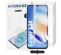 Yxiummo 3 Pack Hydrogel Film for Samsung Galaxy A34 5G,Transparent Hydrogel Protective Film Screen Protector Soft,HD Clear,Anti-Bubble,Self-Healing Easy Installation[Not Glass]