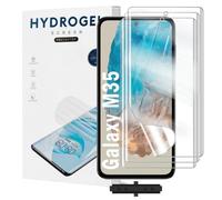 Yxiummo 3 Pack Hydrogel Film for Samsung Galaxy M35 5G,Transparent Hydrogel Protective Film Screen Protector Soft,HD Clear,Anti-Bubble,Self-Healing Easy Installation[Not Glass]