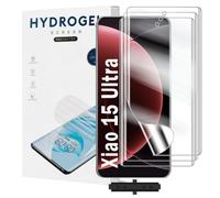 Yxiummo 3 Pack Hydrogel Film for Xiaomi 15 Ultra,Transparent Hydrogel Protective Film Screen Protector Soft,HD Clear,Anti-Bubble,Self-Healing Easy Installation[Not Glass]