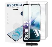 Yxiummo 3 Pack Hydrogel Film for Xiaomi Redmi 15 4G,Transparent Hydrogel Protective Film Screen Protector Soft,HD Clear,Anti-Bubble,Self-Healing Easy Installation[Not Glass]