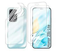 Yxiummo Hydrogel Film for Honor 200 Lite,2 Pcs Screen Protector Soft with 2 Pcs Back Film Transparent HD Clear,Anti-Bubble,Self-Healing Easy Installation[Not Glass]
