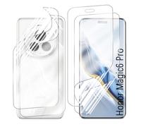 Yxiummo Hydrogel Film for Honor Magic6 Pro ,2 Pcs Screen Protector Soft with 2 Pcs Back Film Transparent HD Clear,Anti-Bubble,Self-Healing Easy Installation[Not Glass]