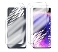 Yxiummo Hydrogel Film for OPPO Find X5 Pro,2 Pcs Screen Protector Soft with 2 Pcs Back Film Transparent HD Clear,Anti-Bubble,Self-Healing Easy Installation[Not Glass]