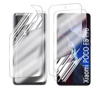 Yxiummo Hydrogel Film for Xiaomi POCO F5 Pro,2 Pcs Screen Protector Soft with 2 Pcs Back Film Transparent HD Clear,Anti-Bubble,Self-Healing Easy Installation[Not Glass]