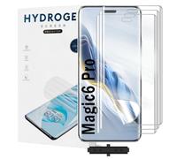 Yxiuumo 3 Pack Hydrogel Film for HONOR Magic6 Pro,Transparent Hydrogel Protective Film Screen Protector Soft,HD Clear,Anti-Bubble,Self-Healing Easy Installation[Not Glass]
