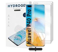 Yxiuumo 3 Pack Hydrogel Film for HUAWEI P40 Pro,Transparent Hydrogel Protective Film Screen Protector Soft,HD Clear,Anti-Bubble,Self-Healing Easy Installation[Not Glass]