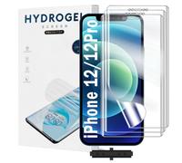 Yxiuumo 3 Pack Hydrogel Film for iPhone 12,Transparent Hydrogel Protective Film Screen Protector Soft,HD Clear,Anti-Bubble,Self-Healing Easy Installation[Not Glass]