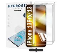 Yxiuumo 3 Pack Hydrogel Film for iPhone 13 Pro,Transparent Hydrogel Protective Film Screen Protector Soft,HD Clear,Anti-Bubble,Self-Healing Easy Installation[Not Glass]