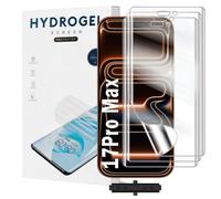 Yxiuumo 3 Pack Hydrogel Film for iPhone 17 Pro Max,Transparent Hydrogel Protective Film Screen Protector Soft,HD Clear,Anti-Bubble,Self-Healing Easy Installation[Not Glass]