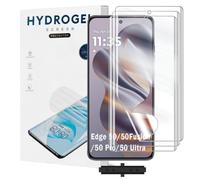 Yxiuumo 3 Pack Hydrogel Film for Motorola Edge 50/50Fusion/50 Pro/50 Ultra,Transparent Hydrogel Protective Film Screen Protector Soft,HD Clear,Anti-Bubble,Self-Healing Easy Installation[Not Glass]