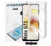 Yxiuumo 3 Pack Hydrogel Film for Motorola Moto G73,Transparent Hydrogel Protective Film Screen Protector Soft,HD Clear,Anti-Bubble,Self-Healing Easy Installation[Not Glass]
