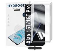 Yxiuumo 3 Pack Hydrogel Film for Xiaomi 15T/Xiaomi 15T Pro,Transparent Hydrogel Protective Film Screen Protector Soft,HD Clear,Anti-Bubble,Self-Healing Easy Installation[Not Glass]