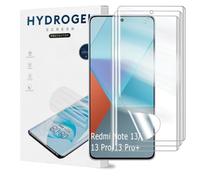 Yxiuumo 3 Pack Hydrogel Film for Xiaomi Redmi Note 13/13 Pro/13 Pro+,Transparent Hydrogel Protective Film Screen Protector Soft,HD Clear,Anti-Bubble,Self-Healing Easy Installation[Not Glass]