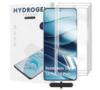 Yxiuumo 3 Pack Hydrogel Film for XIAOMI Redmi Note 14/14 Pro/14 Pro+,Transparent Hydrogel Protective Film Screen Protector Soft,HD Clear,Anti-Bubble,Self-Healing Easy Installation[Not Glass]