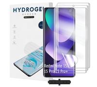 Yxiuumo 3 Pack Hydrogel Film for Xiaomi Redmi Note 15/15 Pro/15 Pro+,Transparent Hydrogel Protective Film Screen Protector Soft,HD Clear,Anti-Bubble,Self-Healing Easy Installation[Not Glass]