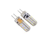 YXJX Low Voltage Bulbs, 10-Pack, Mini Led Bulb Light 1W DC12V AC/DC12V G4 Smd3014-24leds Home Chandelier Lights(White,DC12V)