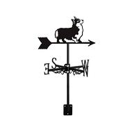 YXKJHH Garden Weather Vane Weathervane Dog Weathervane Decorative Yard Wind Direction Indicator Measuring Tool with Anti-Rust Coating for Outdoor Animal Decor Craft,Cardigan Welsh Corgi
