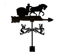 YXKJHH Motorcycle Weather Vanes Airplane Weathervane Wind Direction Indicator Measuring Tools with Anti-Rust Coating Weathercock Stainless Steel for Outdoor Decor Craft,Horse
