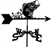 YXKJHH Weather Vane Animal Metal Weather Vane Vintage Black Weathervane Durable Wind Direction Indicator for Outdoor Garden Roof Paddock Decoration Outdoor garden courtyard weather vane (