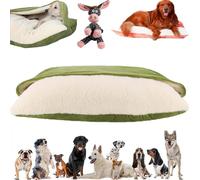 YXKNB Snoozie Snuggle Burrow Bed, Snuggleburrow Bed for Small & Medium Dogs, Dachshund Bed Cave, Removable Washable Cover, Nest Dog Beds, Orthopedic for Anxiety & Burrowing Pets (Green, L)