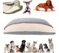 YXKNB Snoozie Snuggle Burrow Bed, Snuggleburrow Bed for Small & Medium Dogs, Dachshund Bed Cave, Removable Washable Cover, Nest Dog Beds, Orthopedic for Anxiety & Burrowing Pets (Grey, S)
