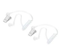 YXL 2Pcs Security Earpiece, Ear Piece Headset, Replacement Acoustic Tube for 2-Way Radio Audio Headsets, Transparent Coil Audio Tube for Radio Earpiece