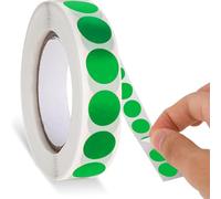 YXL Coloured Dot Stickers, Self Adhesive Circle Sticky Dot, Round Sticker Labels for Paper Scrapbook Calendar Planner Organization Decorations, Green