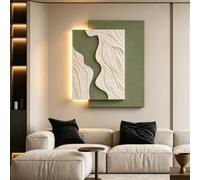 YXLLGS Textured LED Wall Art, 3D Sandstone Abstract Wall Decor