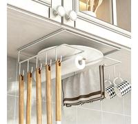 YXLLGS Under Cabinet Utensil Holder, No Drill Hanging Kitchen Storage Rack