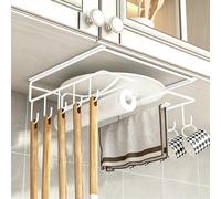 YXLLGS Under Cabinet Utensil Holder, No Drill Hanging Kitchen Storage Rack