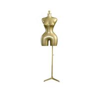YXLYFDLY Female Mannequin Large Size from 155 to 218 cm Height Adjustable Mannequin Model with Tripod for Underwear Display Window (Pale Gold)