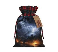 YXLymxDAMAI A night of lightning and thunder Christmas Gift Bags Bulk - Drawstring Bag For Gift Packaging Suitable For Christmas