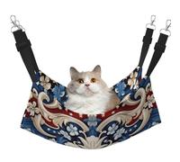 YXLymxDAMAI American Style Painting Cat Hammock Bed - Pet Cage Hammock Bed with Adjustable Straps, Suitable for Cats, Ferrets, Puppies, or Small Pets