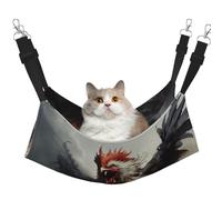 YXLymxDAMAI Angry Rooster Cat Hammock Bed - Pet Cage Hammock Bed with Adjustable Straps, Suitable for Cats, Ferrets, Puppies, or Small Pets