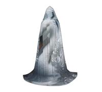 YXLymxDAMAI Beautiful swan feathers Halloween Cape Hooded Cloak - Cosplay Cloak Robe Costume Hooded Uniform Black